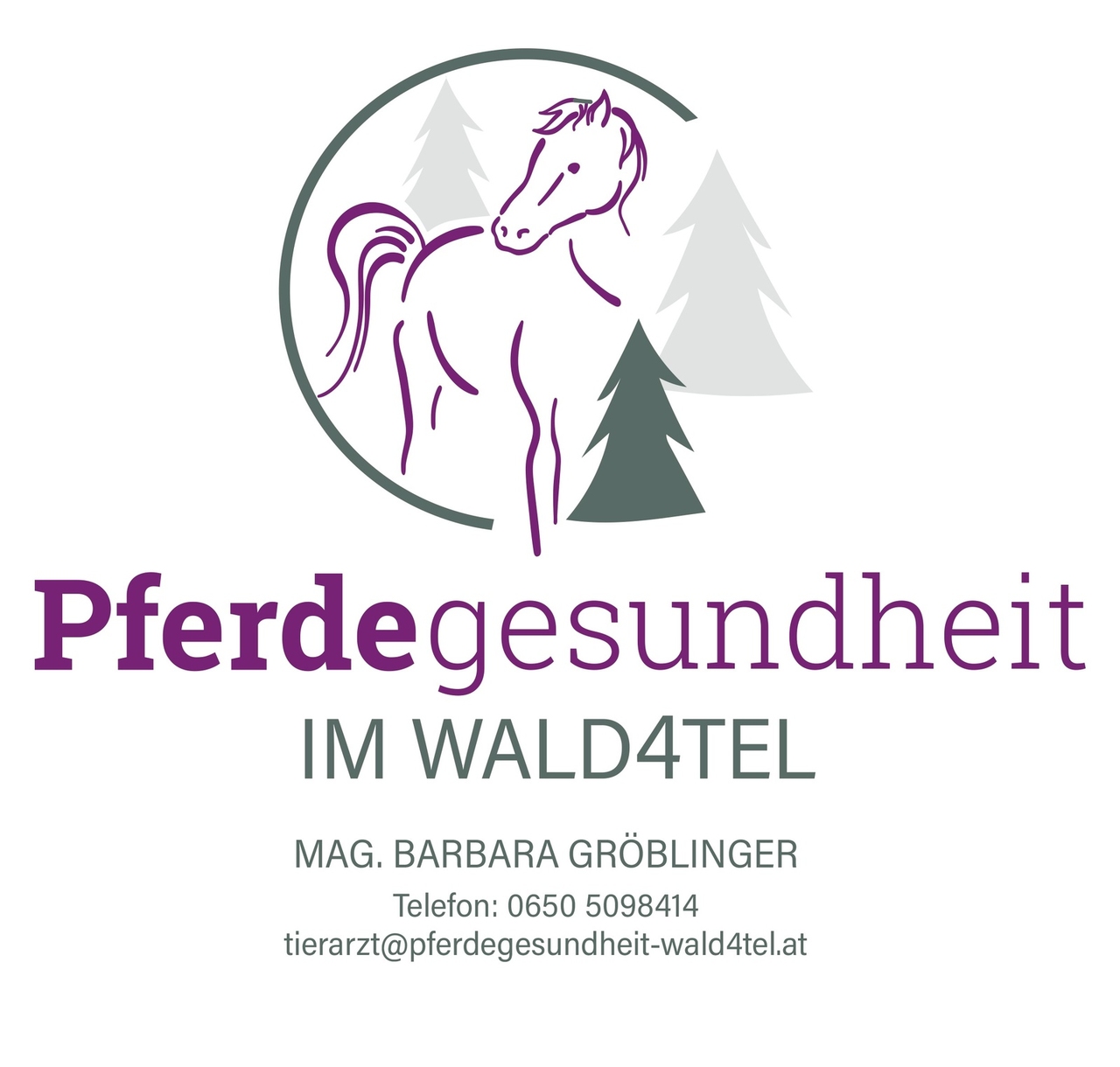infos: Mag.Barbara Gröblinger, Telefon: 0650 5098414, E-Mail: tierarzt@pferdegesundheit-wald4tel.at